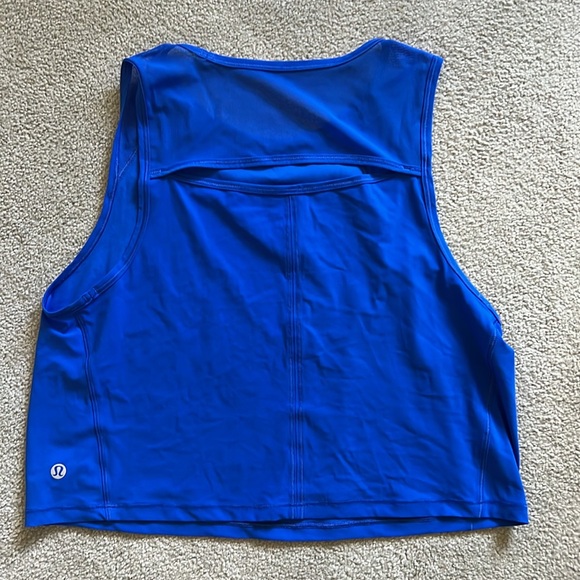 Lulu lemon blue cropped workout tank - Picture 2 of 2